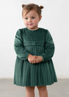 Vestido Terciopelo Plisado Verde Bebe Niña Mayoral M2902 MAYORAL