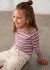 Blusa Cuello Alto Tejido Violeta Niña Mayoral M4026 MAYORAL