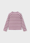 Blusa Cuello Alto Tejido Violeta Niña Mayoral M4026 MAYORAL
