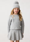 Conjunto Sueter Con Falda Tejido Perlas Gris Para Niña Mayoral M4322 MAYORAL