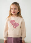 Sudadera Apliques Crema Niña Mayoral M4408 MAYORAL