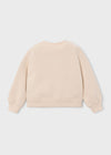 Sudadera Apliques Crema Niña Mayoral M4408 MAYORAL