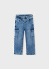 Pantalon Soft Mezclilla Cargo Claro Niño Mayoral M4510 MAYORAL