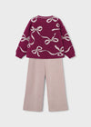Conjunto Pantalon Y Sueter Tejido Frambruesa Niña Mayoral M4527 MAYORAL