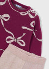 Conjunto Pantalon Y Sueter Tejido Frambruesa Niña Mayoral M4527 MAYORAL