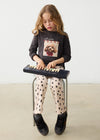 Leggings Rayas Flare Beige Niña Mayoral M4728 MAYORAL