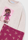 Conjunto Leggings Y Sudadera Felpa Estampad Frambruesa Niña Mayoral M4738 MAYORAL