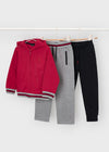 Conjunto Pants Sudadera Gorro 2Pantalones Rojo Niño Mayoral M4812 MAYORAL