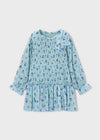 Vestido Plisado Estampado Anis Niña Mayoral M4915 MAYORAL