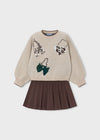 Conjunto Falda Y Sueter Tejido Cafe Niña Mayoral M4933 MAYORAL