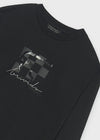 Playera M/L Mini Print Negro Junior Niño Mayoral  M7048 MAYORAL