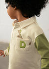 Conjunto Polo M/L Combinado Verde Con Pantalon Beige Bebe Niño  Mayoral  M2102 MAYORAL