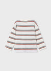 Playera M/L Rayas Nata-Teja Niño Mayoral  M4008 MAYORAL