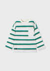 Playera M/L Rayas Tofu-Verde Niño Mayoral  M4008 MAYORAL
