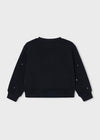 Sudadera Apliques Negro Niña Mayoral M4408 MAYORAL