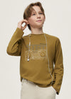 Playera M/L Embossed Miel Junior Niño Mayoral  M7043 MAYORAL