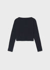 Blusa M/L Tejido Rayas Marino Junior Niña Mayoral  M7066 MAYORAL