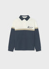 Polo M/L Combinado Gris Junior Niño Mayoral  M7104 MAYORAL
