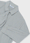 Camisa Popelin Corbata Azul Junior Niña Mayoral  M7120 MAYORAL