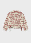 Sudadera Estampado Letras Beige Junior Niña Mayoral  M7430 MAYORAL