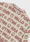 Sudadera Estampado Letras Beige Junior Niña Mayoral  M7430 MAYORAL