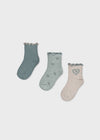 Calcetines Pack 3 Azul Agua Bebe Niña Mayoral  M10251 MAYORAL