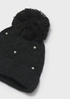 Gorro Tejido Perlas Negro Niña Mayoral  M10308 MAYORAL