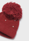 Gorro Tejido Perlas Rojo Niña Mayoral  M10308 MAYORAL