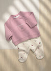 Mameluco Sudadera Con Lan Malva Recien Nacida Niña Mayoral  M2514 MAYORAL