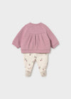 Mameluco Sudadera Con Lan Malva Recien Nacida Niña Mayoral  M2514 MAYORAL