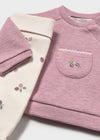 Mameluco Sudadera Con Lan Malva Recien Nacida Niña Mayoral  M2514 MAYORAL
