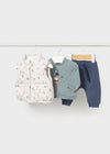 Pants 3 Piezas Chaleco Indigo Recien Nacido Niño Mayoral  M2683 MAYORAL
