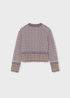 Sueter Jacquard Geometrico Lavanda Junior Niña Mayoral M7334 MAYORAL
