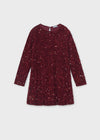 Vestido Tercioafelpado Lentejuela Rojo Junior Niña Mayoral M7903 MAYORAL