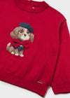 Conjunto Sueter Perrito Rojo Con Pantalon Vestir Marino Bebe Niña Mayoral M2385 MAYORAL