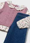 Conjunto Pantalon Chaleco Tejido Violeta Bebe Niña Mayoral M2536 MAYORAL