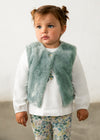 Conjunto Leggings Con Chaleco Afelpado Anis Bebe Niña Mayoral M2784 MAYORAL