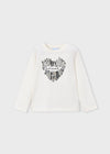 Blusa M/L Corazon Crd-Negro Niña Mayoral M4031 MAYORAL