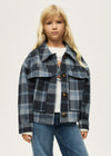Sobrecamisa Abrigo Cuadros Azul Junior Niña Mayoral M7438 MAYORAL