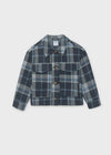 Sobrecamisa Abrigo Cuadros Azul Junior Niña Mayoral M7438 MAYORAL