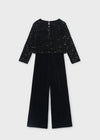 Mono Tercioafelpado Lentejuelas Negro Junior Niña Mayoral  M7858 MAYORAL