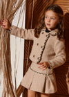 Conjunto Chaqueta Con Falda Latte Niña Abel Y Lula M5810 ABEL Y LULA