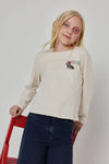 Conjunto Blusa M/L Con Pantalon Mezclilla De Niña -Bci Boboli M404176 BOBOLI