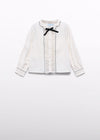 Blusa Contrastes Crema Abelylula T8 M5622 ABEL Y LULA