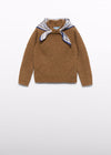 Blusa Sueter Pañuelo Camel Abelylula T12 M5881 ABEL Y LULA