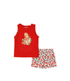Conjunto Shorts Blusa Sin Manga Apliques Algodón Niña Mayoral M3214
