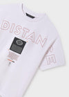 Conjunto Short Naranja Con Playera M/C "No Distance" Blanco Junior Niño Mayoral M6011