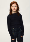 Blusa M/L Tejido Rayas Negro Junior Niña Mayoral  M7066