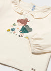Conjunto Blusa M/L Vestir Crd-Verde Con Falda Tul Verde Bebe Niña Mayoral  M2089