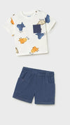 Conjunto Playera M/C Estampada Nata Bebe Niño Mayoral M1014